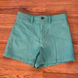 GAP 4" High Rise Aqua Green Shorts - Size: 4